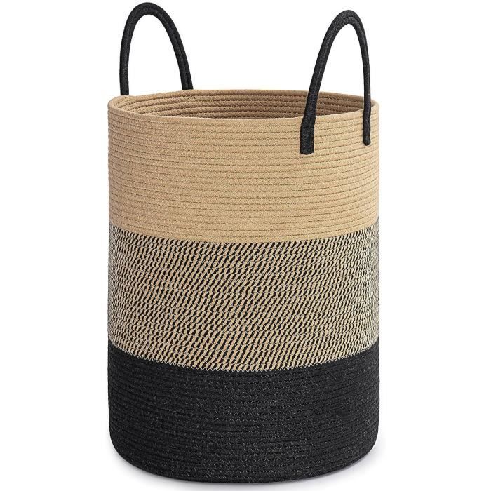 Panier à Linge Pliable Panier à Linge Coton Et Lin Sac De Rangement Pour Vêtements Sales Grand