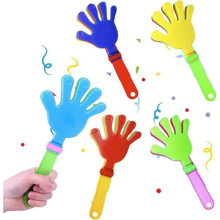 Clapets à Main Bruyants - Lot De 3 Paires - Couleurs Aléatoires - Parfait Pour Concerts, Fêtes Et événements Sportifs