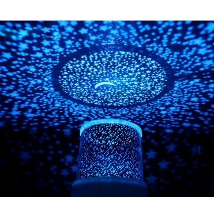 projecteur lampe led etoile bleu - veilleuse galaxie effet cadeau romantique pour bébé enfant amoureux