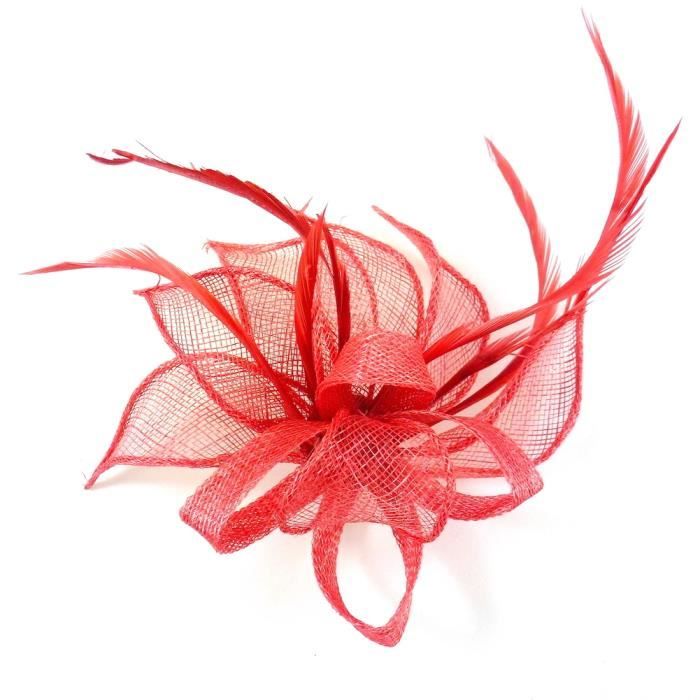 2 Barrettes à Cheveux Pivoine Rouge Et Noir - Fleurs Artificielles Pour Coiffure