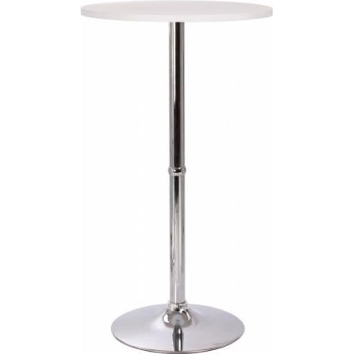 Table Haute Bar Bistrot Mdf Diametre 60 Cm Blanche 2009008 Achat Vente Mange Debout Table Haute Bar Bistrot Mdf Cdiscount