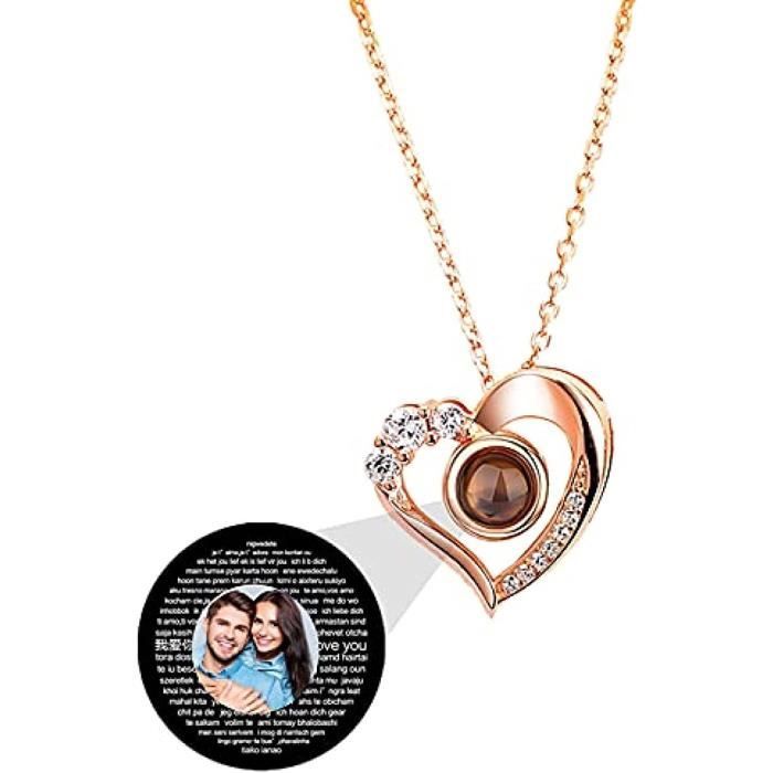 Bracelet Personnalisé Avec Photo à L'intérieur - Projection Photo - Cadeau Couple, Famille, Ami - Ajustable