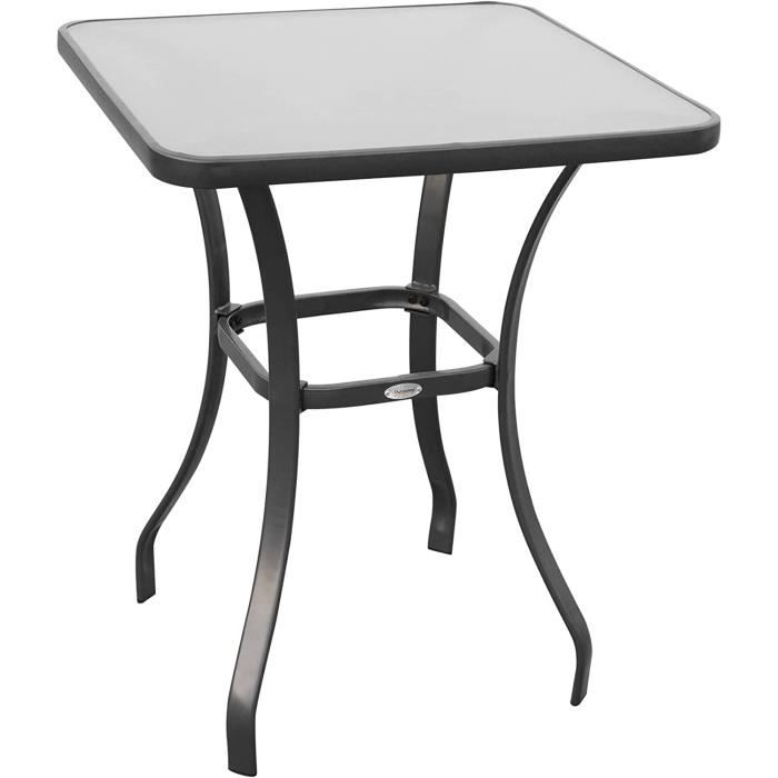 Outsunny-Gartenstühle-Stahl, Kunststoff-59L x 55B x 84H cm-Grau | bol