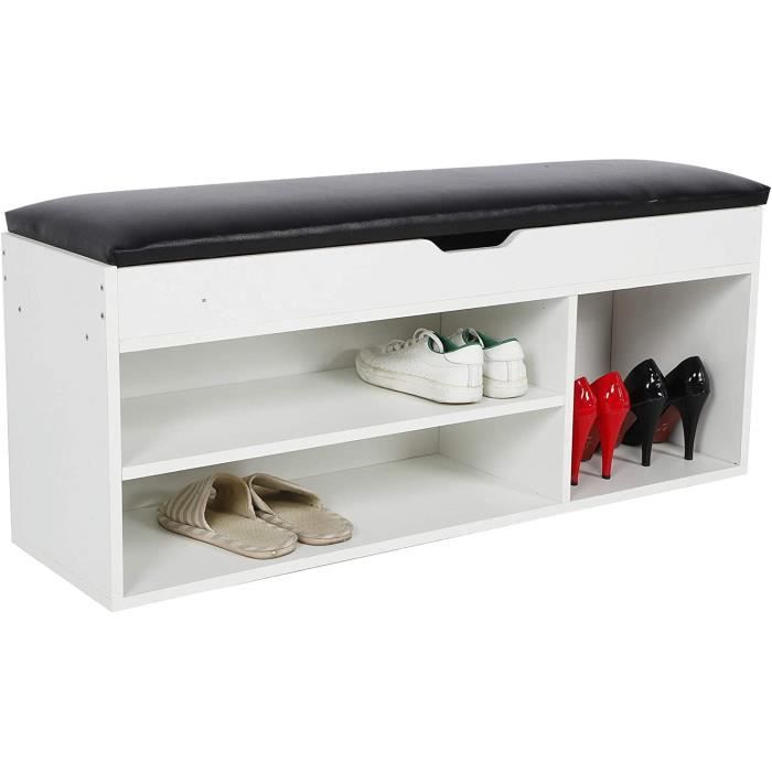 Meuble à chaussures pour entrée, étagère à chaussures gain de place, banc à chaussures avec