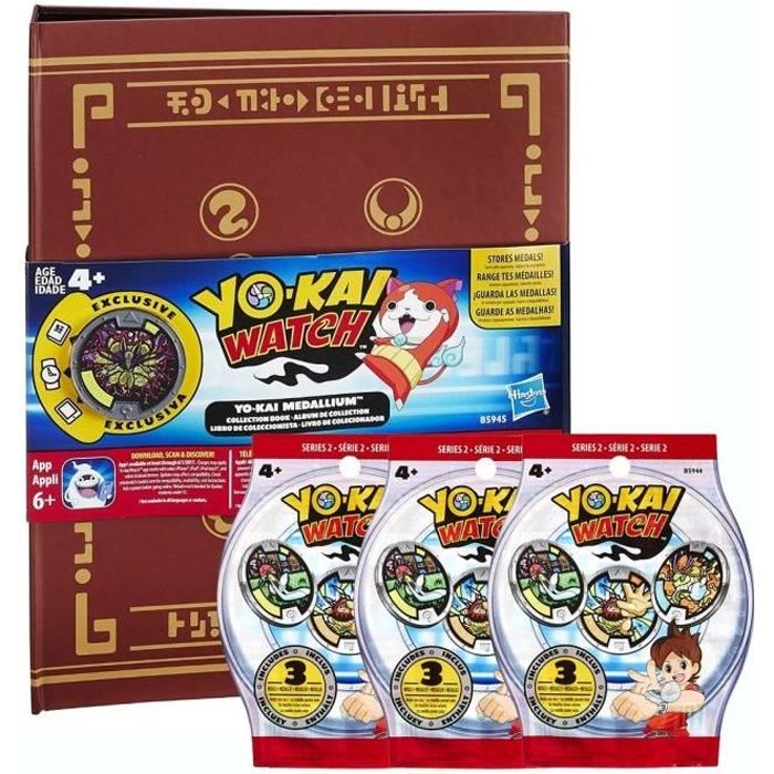 Medallium Yo-Kai Watch + 3 sachets de 3 médailles