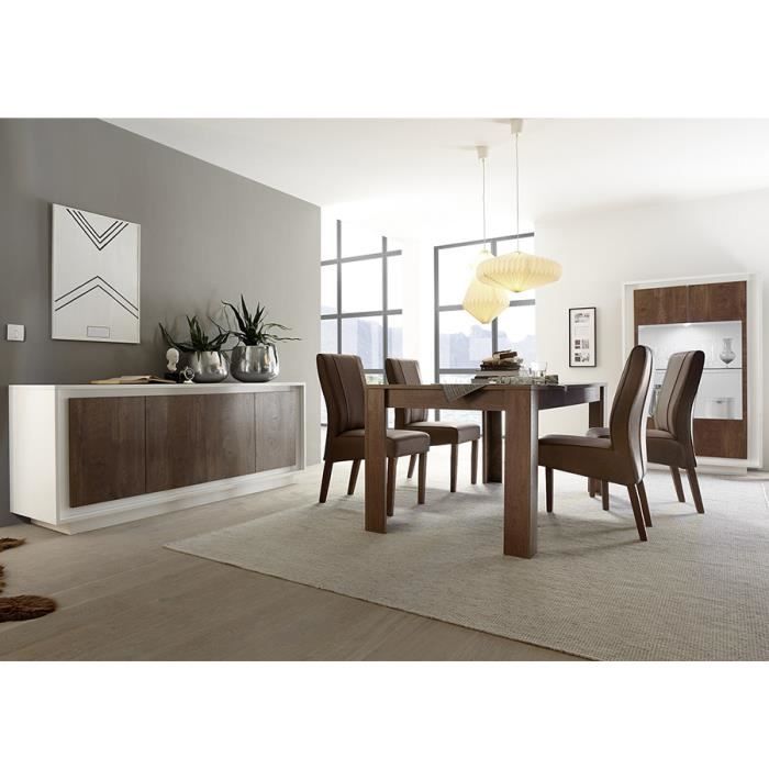 Buffet Laque Blanc Et Bois Achat Vente Pas Cher