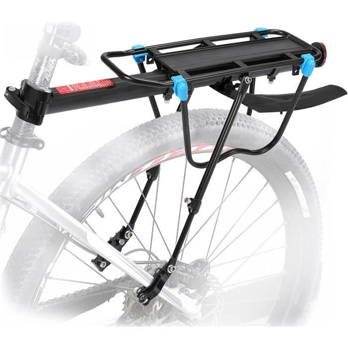 Porte Bagage Vélo Arrière avec Capacité 50KGRéglable PorteBagages Velo VTT Transporteur Tige de