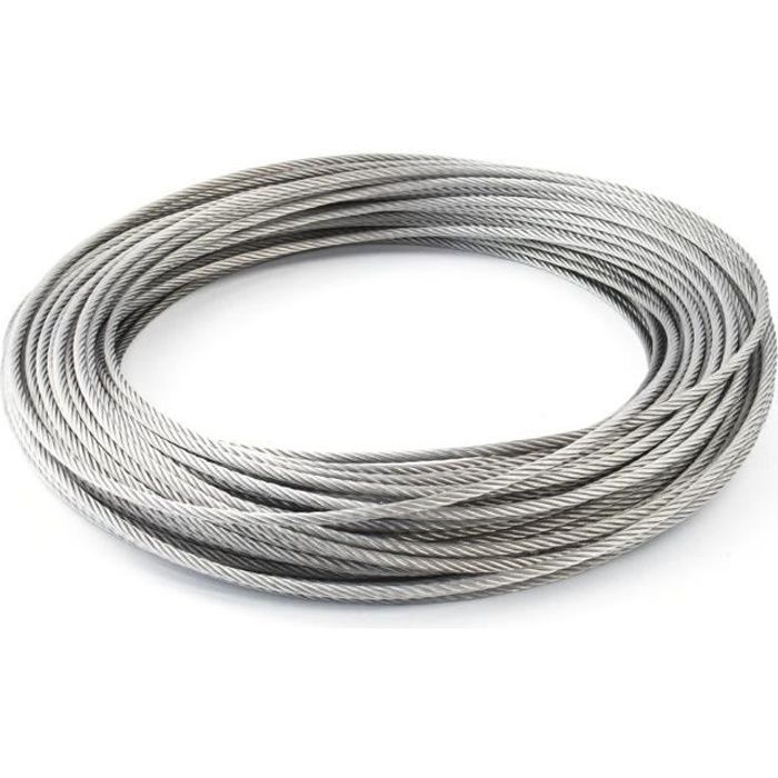 10m câble acier inox 1mm cordage torons 7x7 - Cdiscount Bricolage