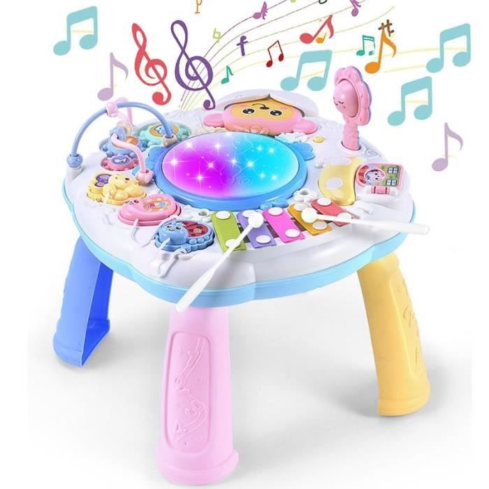Table Activite Bebe Table D Activite Tambour Bebe Jouet Musical Avec Lumieres Jeux Educatifs Cadeau Pour Bebe Garcon Fille 18 Moi Cdiscount Jeux Jouets