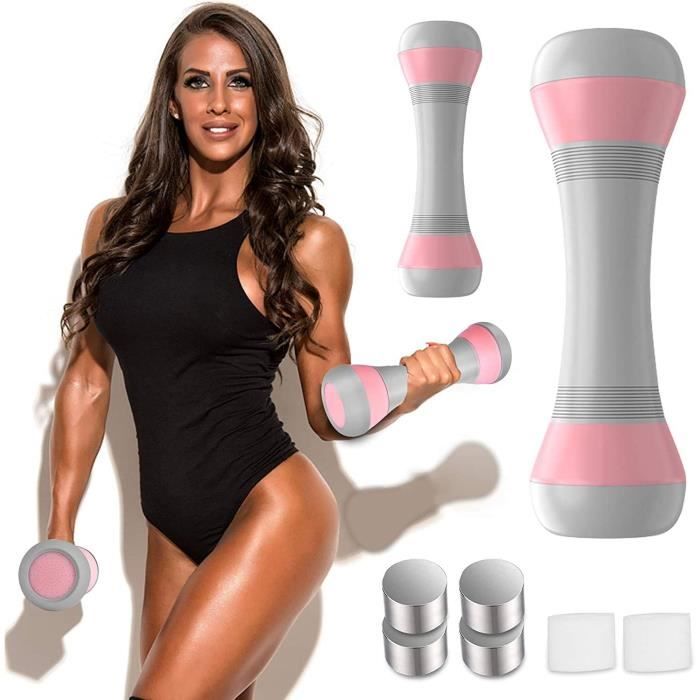 Lot De 2 Haltères Doux Détachables 3lbs (6lbs La Paire) - Neoprene Avec Zip, Idéal Entraînement Ou Rééducation