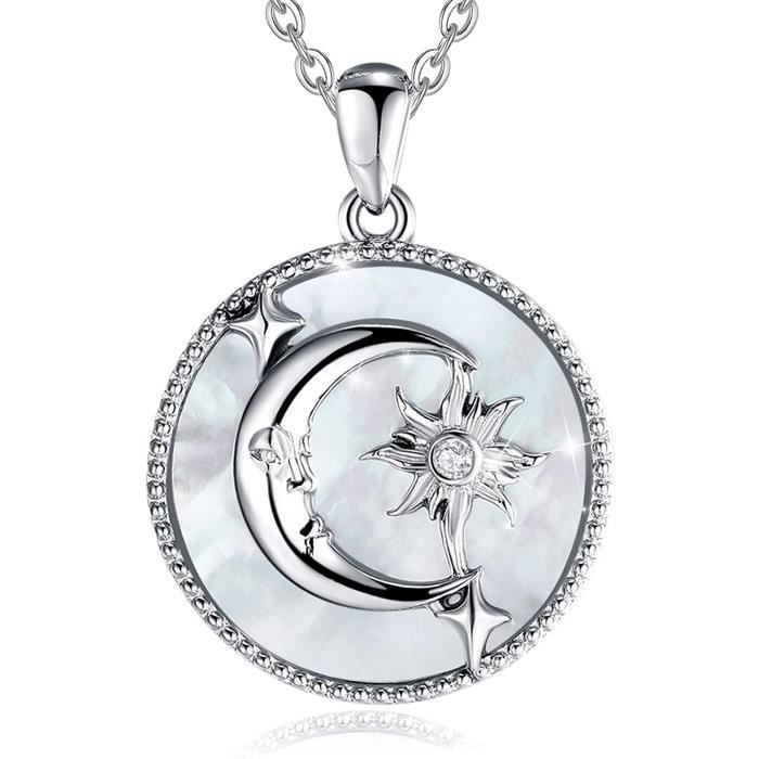 Eudora 925 Collier De Lune En Argent Sterling Colliers Etoiles Collier De Chat Nacre Abalone Shell Pendentif Bijoux Cadeau 842 Achat Vente Sautoir Et Collier Eudora 925 Collier De Lune842 Argent Argente