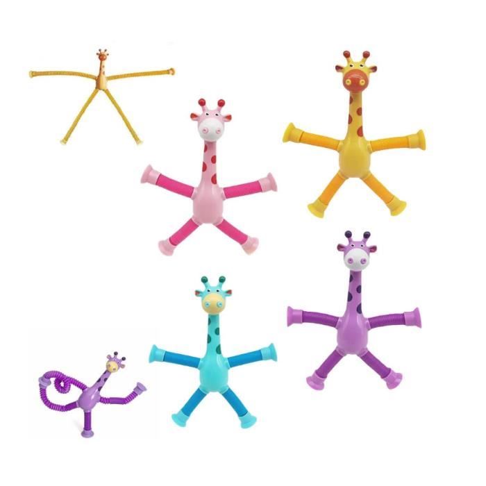 AWAVM Jouets Extensibles à Ventouse, 4 Pièces Robots Forme Changeante Tirant Les Bras Leggs Jouets Éducatifs,Sensoriel Éducatif Amusant de Soulagement du Stress, Jouet Fidget pour Enfants Pop Tube