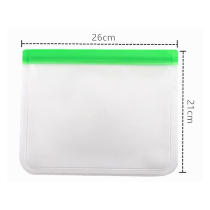 Lot De 20 Sacs De Rangement Réutilisables En PEVA - Sans BPA, étanches - 3 Tailles (grand, Moyen, Petit) - 5