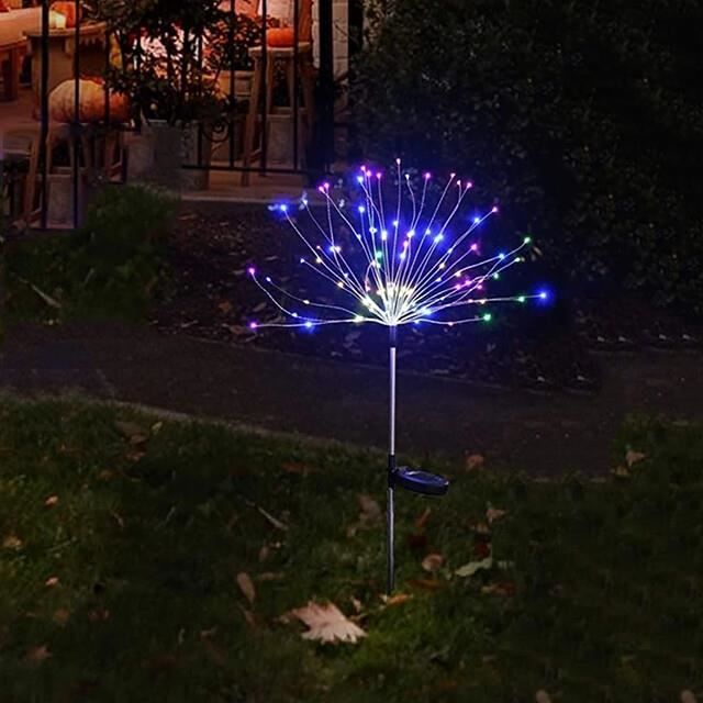 Funmo Lampe Solaire Extérieur Fleur De Lotus - IP44 Étanche - Lumière Blanc Chaud - Décoration Jardin