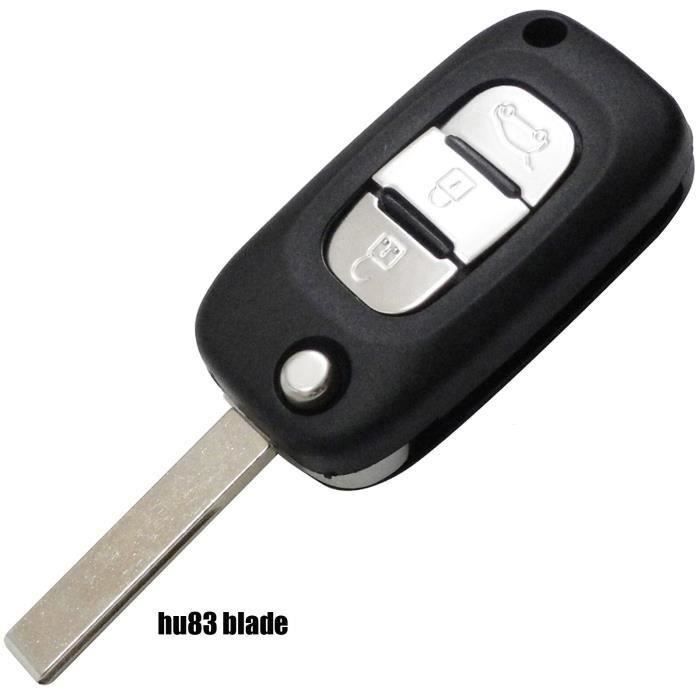 Coque de clé à 23 boutons pliable pour Renault Clio 3 Megane 3 Kangoo Modus 64D14D2