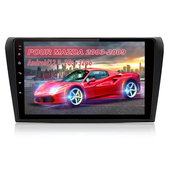 AWESAFE Autoradio Android 12 pour Mazda 2003-2009 (2Go + 32 Go)avec Carplay GPS WiFi USB SD Bluetooth Android Auto