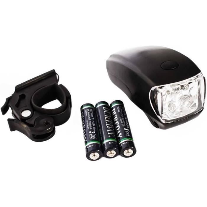 Phare Avant Vélo Kijli BK-01 LED - Recharge USB - Noir - 3 Modes