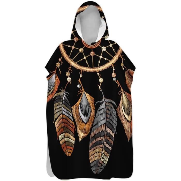Poncho De Bain Microfibre à Capuche - Serviette De Plage Absorbante Pour Enfant, Femme, Homme (plusieurs Tailles)