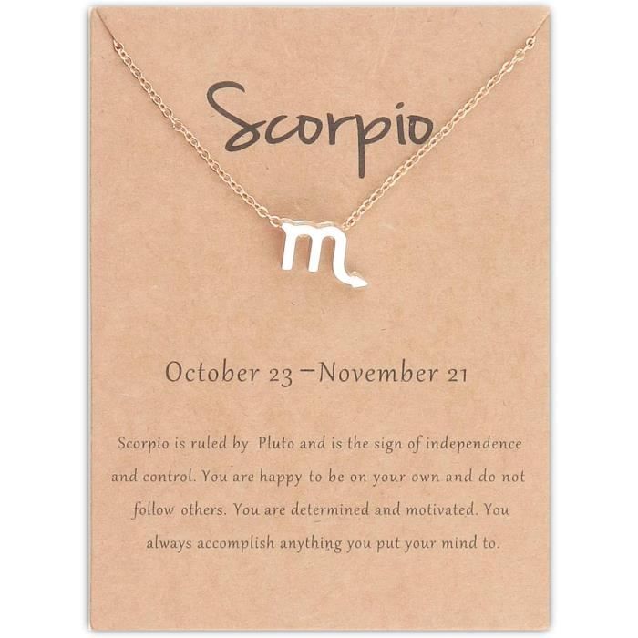 Collier Avec Pendentif Signe Du Zodiaque 12 Constellation - Bijou ...