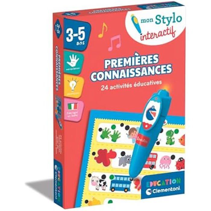 Mon stylo interactif - Clementoni - Premières connaissances - 24 activités éducatives  - Dès 3 ans