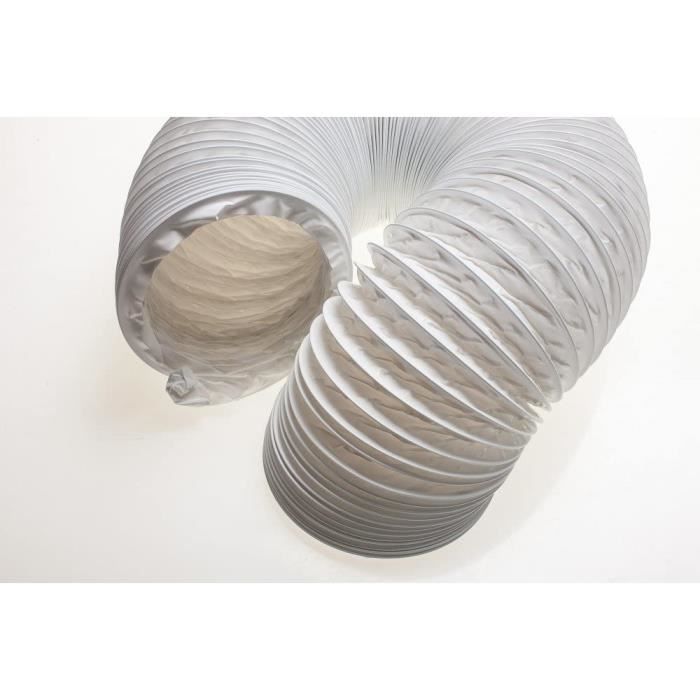 Tuyau d'évacuation d'air en PVC flexible, diamètre 150 mm, longueur 4 m, pour climatisation, sèche-linge, hotte
