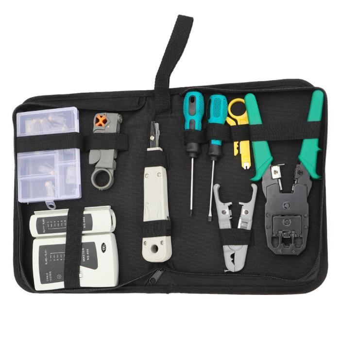 EBTOOLS kit d'outils réseau professionnel 9 en 1 Ensemble d'outils de ...
