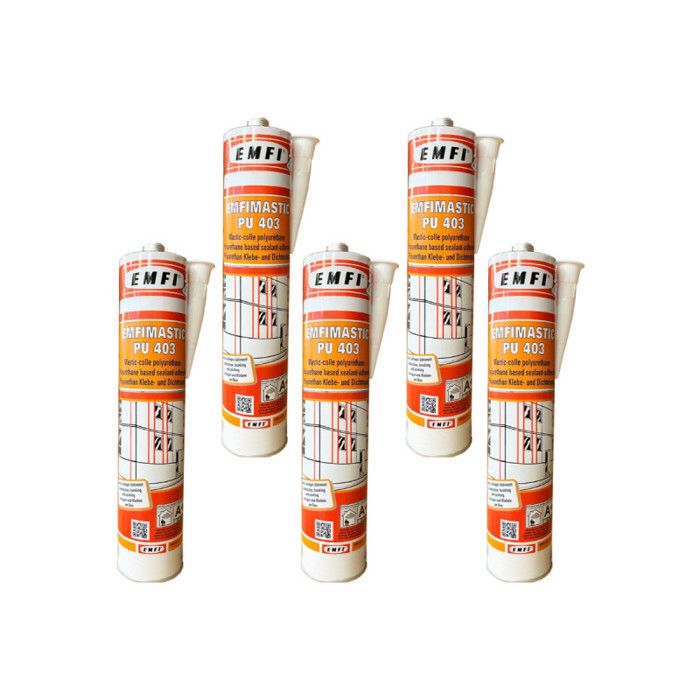 Mastic-colle polyuréthane EMFI PU 403 - noir 300ml x5
