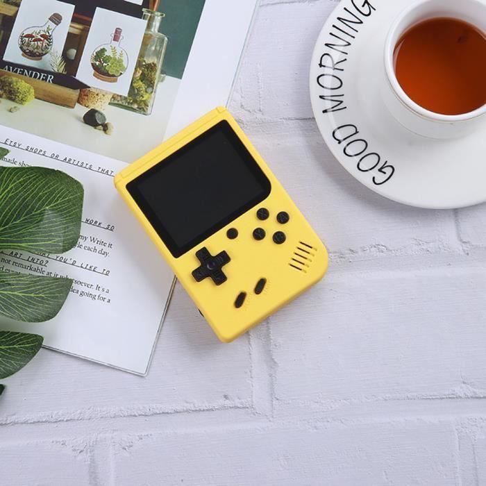 Console de jeu / console de jeu portable / 800 jeux classiques /jaune