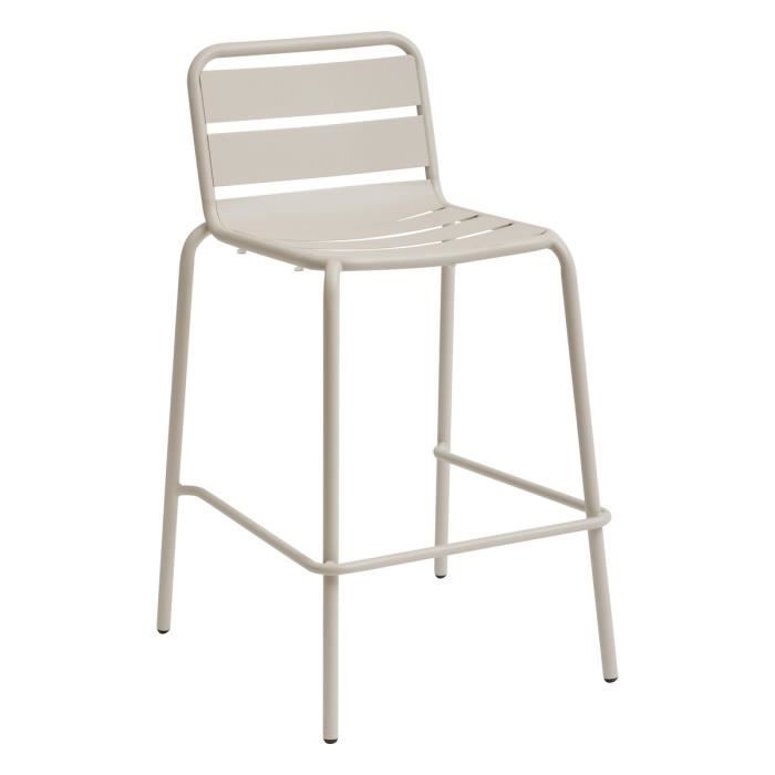 chaise de bar empilable phuket argile - hespéride - acier - extérieur - contemporain