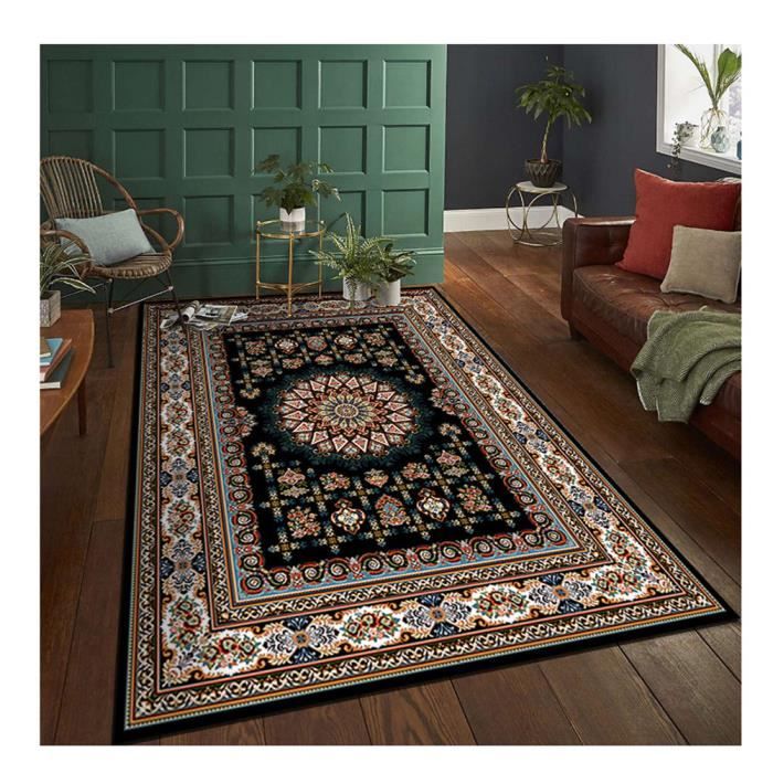 Tapis Vintage TecTake 60x110 Cm - Poils Ras, Antidérapant, Lavable En Machine - Pour Salon, Chambre, Bureau