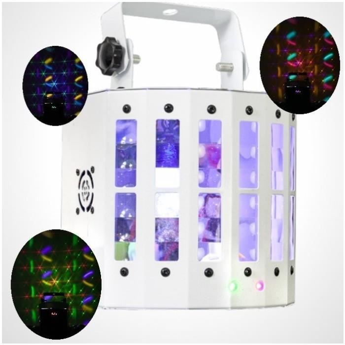 DERBYLAS EFFET DE LUMIERE DMX COMBINE AVEC DERBY + LASER ROUGE & VERT