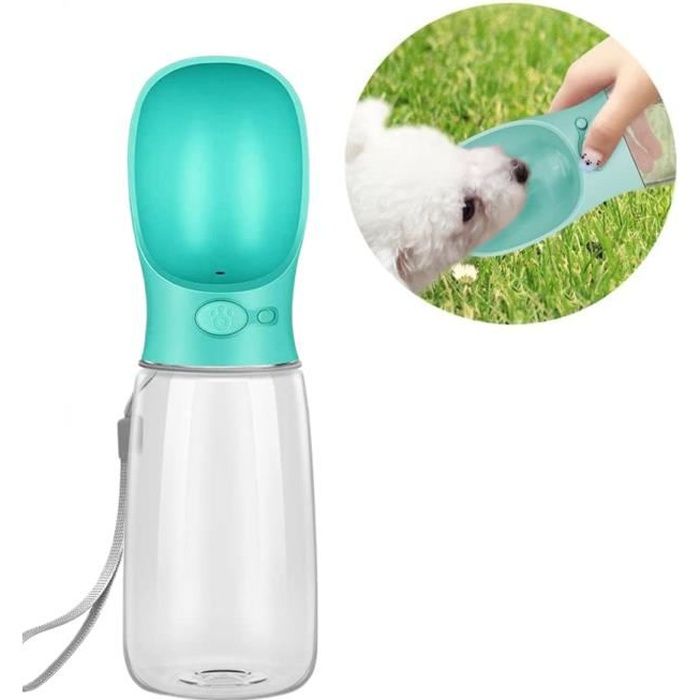 leytn® distributeur d'eau chien portable 550ml bouteille d'eau gourde chien chat pour extérieur marcher voyage