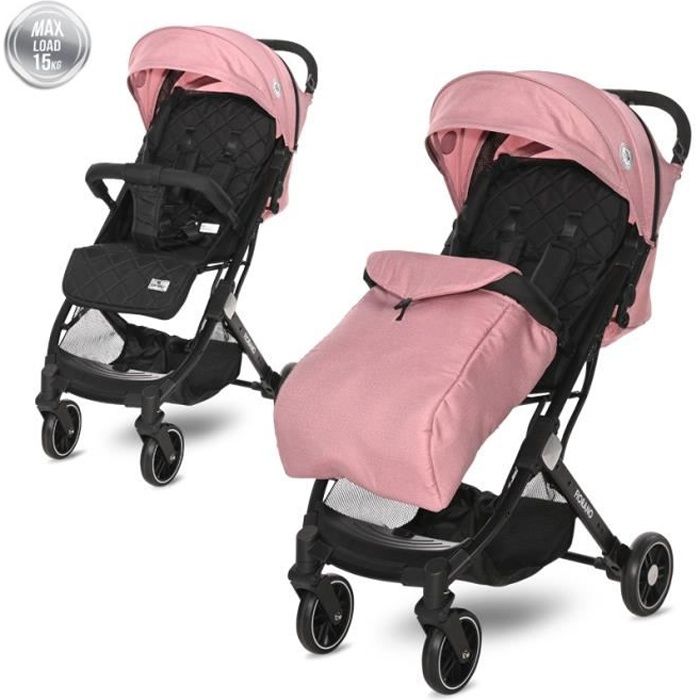 Poussette canne rose et noir best sale