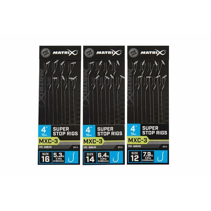 Lot de 30 bas de ligne pour la carpe hamecon taille 7 tresse de 20 LBS
