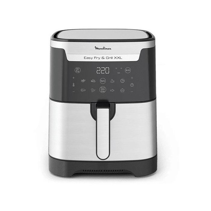 Friteuse à air chaud et grill Moulinex Easy Fry et Grill Digital 2-en-1 XXL EY801D10 1800 W Inox