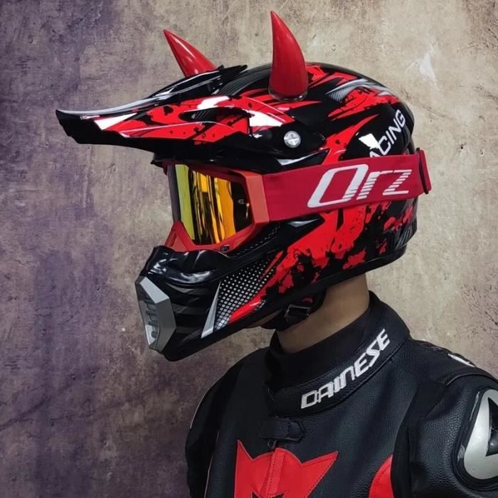 Casque Double Sport Orthrus Taille L - Certifié DOT, Pour Moto, VTT, Motoneige