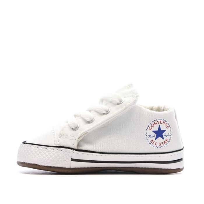 Converse Basket - CONVERSE - 89560 - Garçon - Blanc - Textile - Plat - Lacets