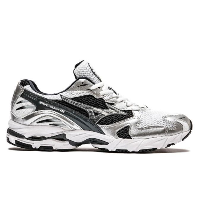 Baskets Mizuno Wave Rider 10 Noires et Argentées – Alliance de performance et desthétique