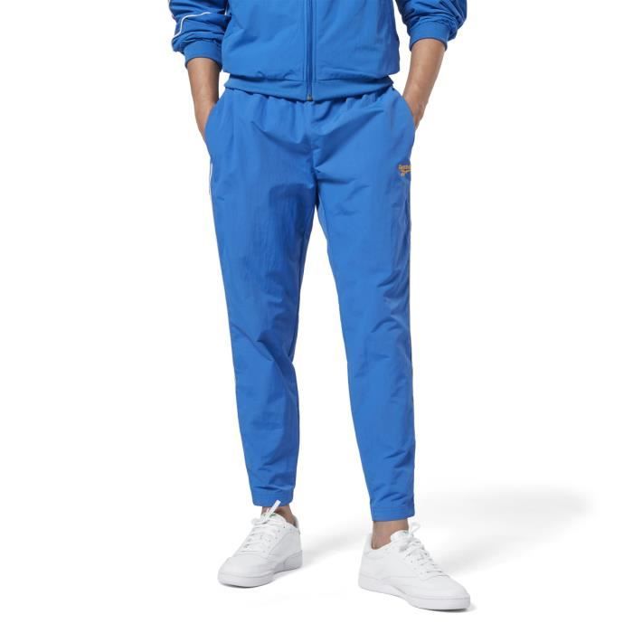 Pantalon de survêtement Reebok Cl V P Trackpant - Homme - Bleu - Fitness - Indoor - 100% Nylon