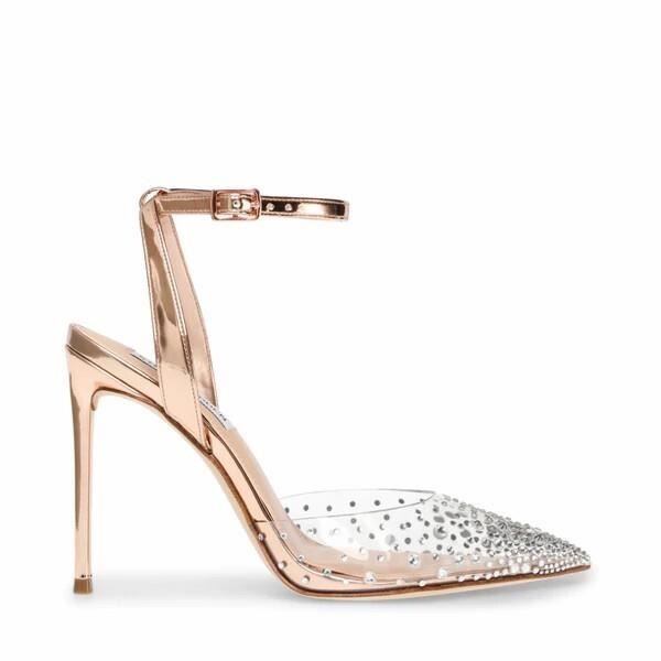Escarpins femme Steve Madden Revert rose gold talon m tallique