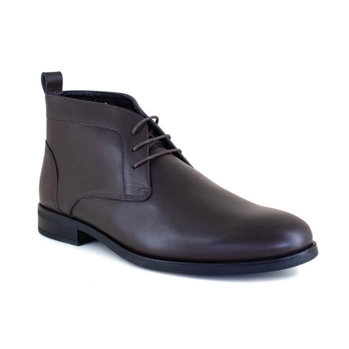 Bottes Justin homme taille 11D western marron style cuir 2556