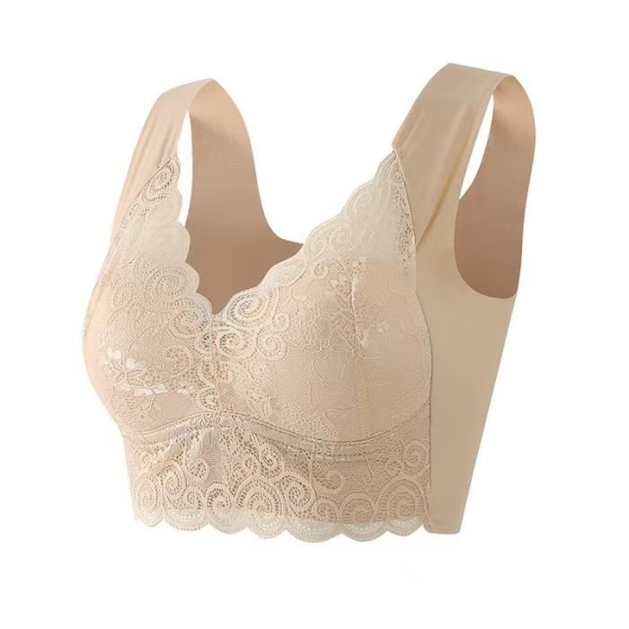 Soutien-gorge Femme Sans Armatures - Confortable, Respirant - Anti-affaissement Et Anti-bourrelets - Bretelles Réglables