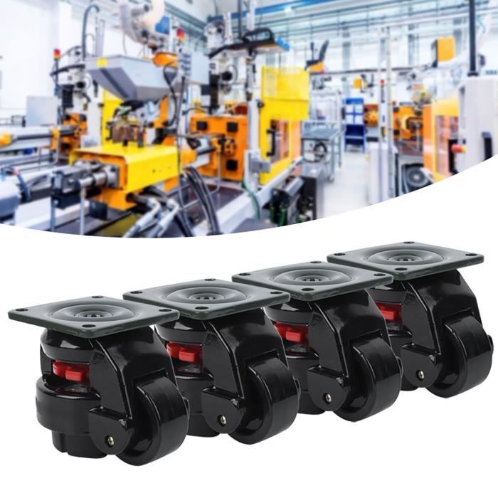 GD-60F Lenkrolle 4er-Set – Höhenverstellbare Niv Produktbild-Vorschau 2