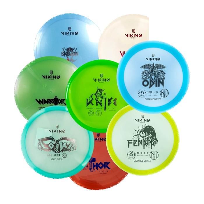 Viking Discs Tournament Disc Golf Set 8 Disques Frisbee pour Toutes