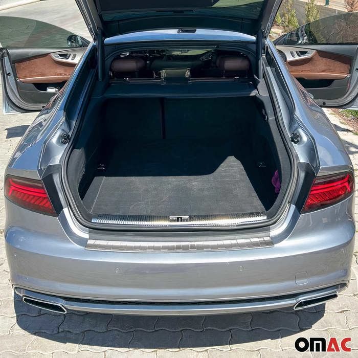 Protection Seuil De Pare-Chocs Arrière Compatible Audi A4 Avant Allroad B8 2008-2016 - Bande De Chargement En Acier Inox Chromé Brossé