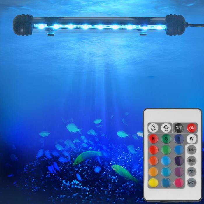 2W Lampe Tube Eclairage Lumière d'aquarium LED RVB 100-240V pour Aquarium  Poisson - Cdiscount Animalerie