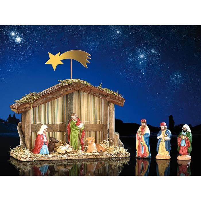 Creche De Noel En Bois Achat Vente Pas Cher