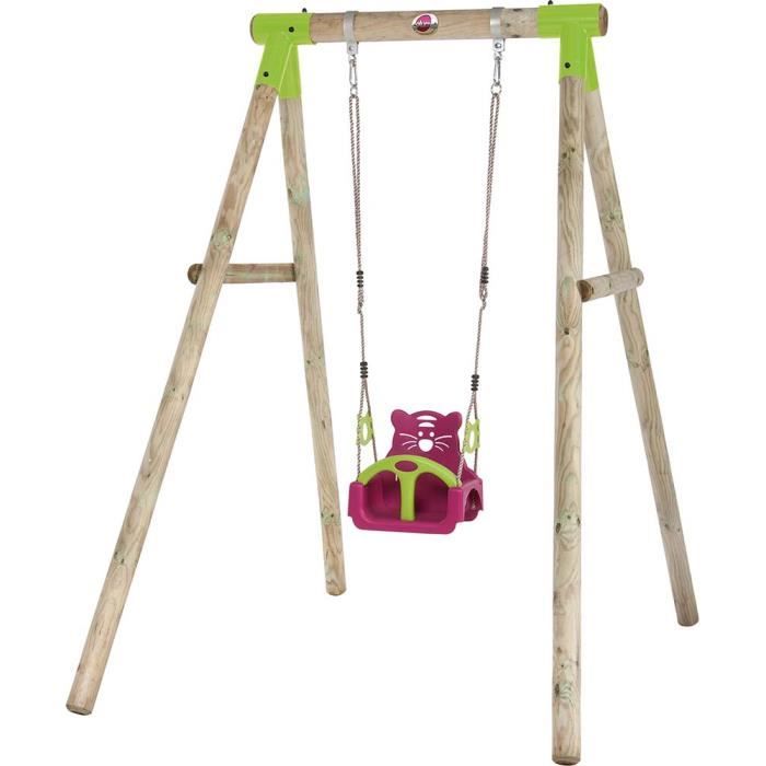 Portique En Bois Avec Assise Evolutive Naturel Cdiscount Jeux Jouets