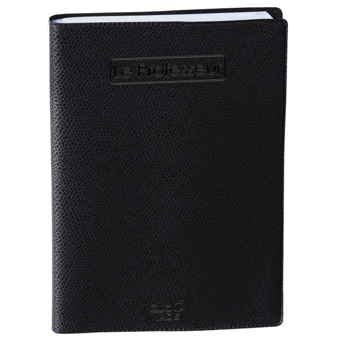 Quo Vadis Agenda Scolaire Journalier Textagenda 21 Impala Noir 2025-2026 15x21 Cm