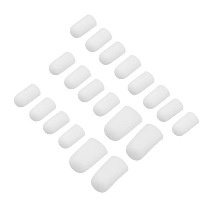 20 protections d'orteils en silicone, embouts respirants pour éviter